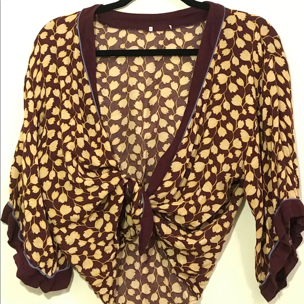 Front tie blouse